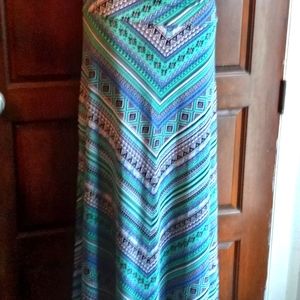 This is another beautiful chevron print maxi dress plus size
